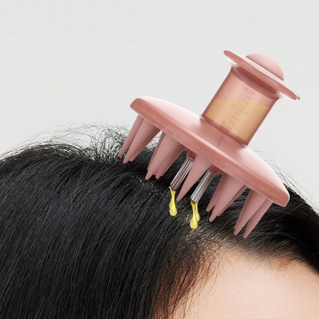 Silicone Scalp Massage Comb for Hair Care & Serum Absorption